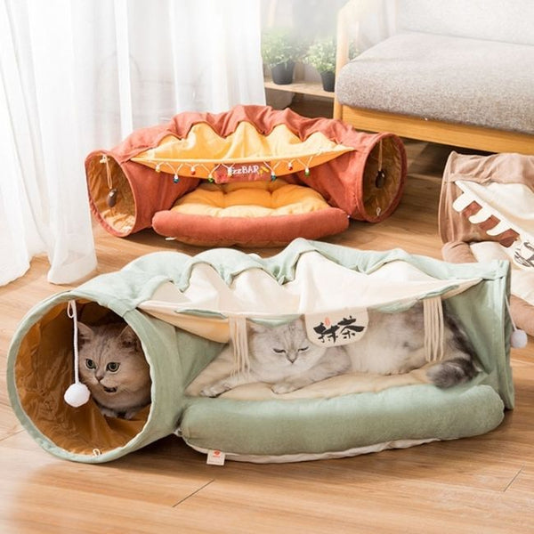 Panier tunnel pour chat