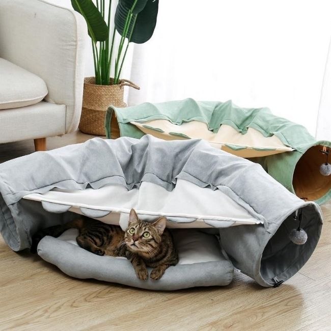 Panier tunnel pour chat